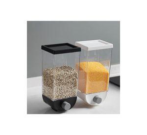 Contenedor Organizador Pared Cereales Azúcar Especies 1 LT Negro