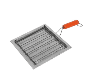Tostador manual de cocina cuadrado de acero inoxid