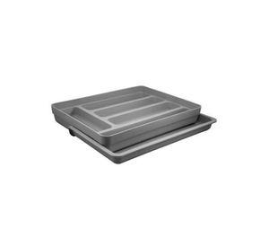 Organizador Cubiertos Extensibles Logic Gris