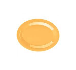 PLATO OVALADO MELAMINA AMARILLO 25 x 18 cm