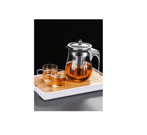 Tetera Té Infusiones Vidrio Con Filtro Acero Inox 750ml