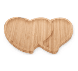 Tabla De Picar De Madera 25cm Corazón