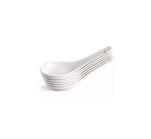 Pack cucharas ceramica ceviche aperitivo coctel blanco