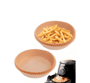 100 Forros Desechables Hornear Antiadherentes Air Fryer Beige
