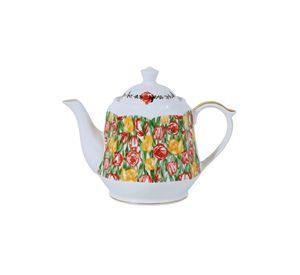 Tetera Diseño Primavera Floral Elegante Decoración Hogar Jhn
