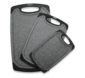 Tabla Para Cortar De Cocina 3pcs Set Negro Antideslizantes