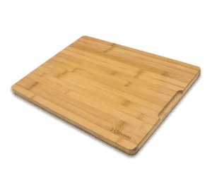 Tabla De Corte Tres Claveles Bambu # 4666 Cocina 40x30 Cm Marrón