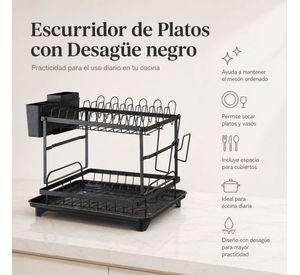 Escurridor De Platos Con Desagüe Para Mesón Más Ordenado