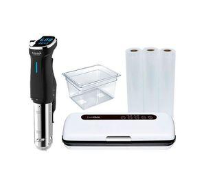 Pack Sous Vide Sv15+ selladora Sv100+ 3 Rollos 22x5+ contenedor 11 Lts
