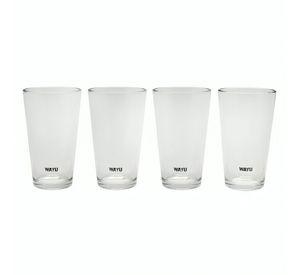 SET 4 VASOS VIDRIO WAYU