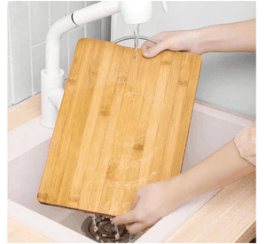Tabla De Cortar Bamb Con Asa 36x26 Cm