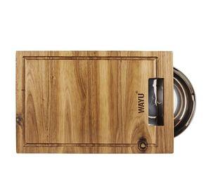 TABLA MADERA BOWL ACERO WAYU