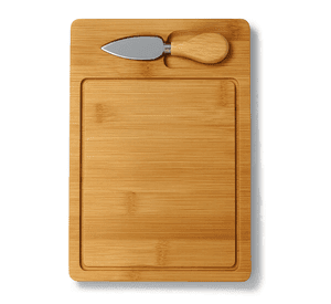 Tabla Picoteo Quesos Madera Con Utensilio Para Untar Cortar