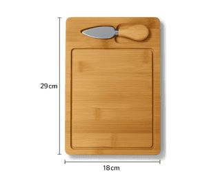 Tabla Picoteo Quesos Madera Con Utensilio Para Untar Cortar