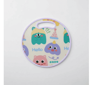 Tabla De Picar Plastica Redonda 30cm Estampado Infantil