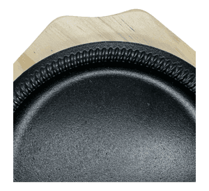Bandeja Tabla Placa Para Carnes Con Base Bambu M6 Negro
