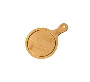 Tabla De Madera Para Pizza Y Picoteo 18x26cm Bambú