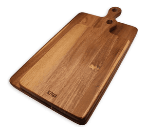 Set 2 Tablas Para Aperitivo De Madera De Acacia Kawi® Color Café