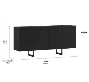 Buffet Zentra 160x40x76 cm