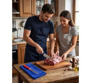 Set de Cocina Asador Tabla de Madera y Cuchillos para Hombre A2