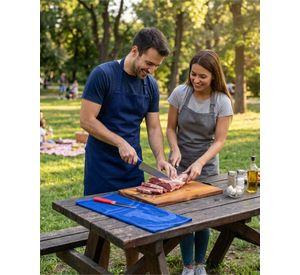 Set de Cocina Asador Tabla de Madera y Cuchillos para Hombre A2