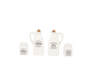 ALCUZA CERAMICA BLANCA DISEÑO 4 PIEZAS