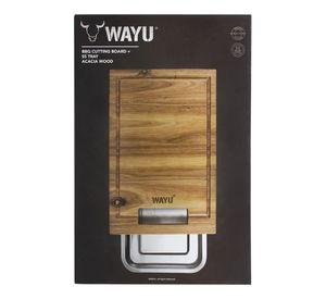 TABLA MADERA  BANDEJA DE ACERO WAYU