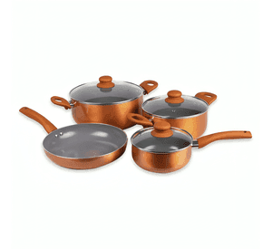 Batería Aluminio Titanio 7 piezas Cobre Doral