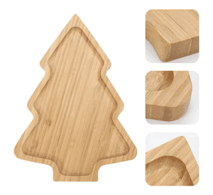 Tabla Picoteo Árbol Bambú Picnic Compartir Aperitivo 28cm