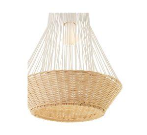 Lámpara colgar 1L E27 Benin blanco/natural