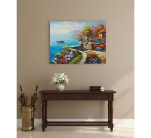Cuadro Pared Decorativo Balcones Paisaje Mediterráneo Jhn
