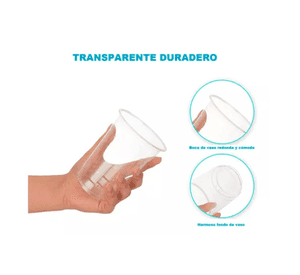 Vaso Plástico Transparente 500 Ml X 50 Unidades