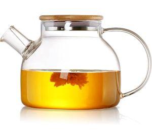 Tetera de Vidrio Borosilicato Resistente al Fuego 1Lt.