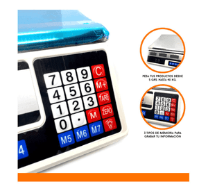 Báscula Digital De Cálculo De Precio Electrónico Bandeja De 40 kg