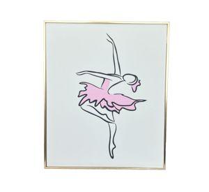 Cuadro Decorativo Minimalista Elegantes Pintura 30x20cm BAILARINA