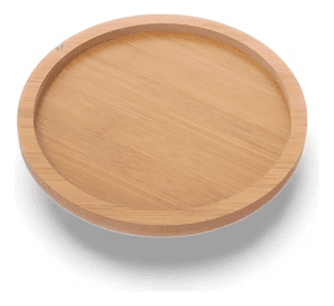 Tabla De Trupan (MDF) Para Aperitivos, Pack De 4, Redonda, Con Canaleta.