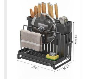 Organizador De Cubiertos Estante Escurridor Tabla de Cortar