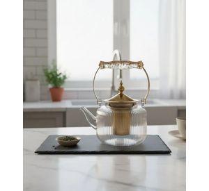 Tetera Elegante Diseño Estriado Funcional Infusión Jhn