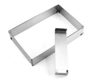MOLDE DE ACERO INOXIDABLE RECTANGULAR PARA HORNO AJUSTABLE