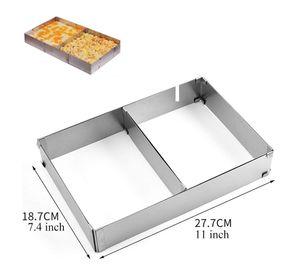 MOLDE DE ACERO INOXIDABLE RECTANGULAR PARA HORNO AJUSTABLE