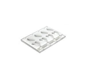 Set De 2 Moldes De Silicona Para Helado De Corazon