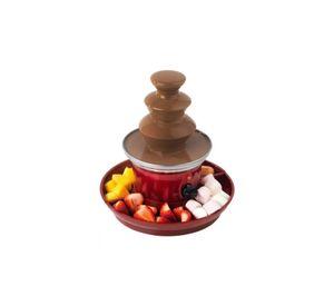 Cascada Fondue Chocolate 3 Niveles Bandeja Rojo
