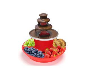 Cascada Fondue Chocolate 3 Niveles Bandeja Rojo