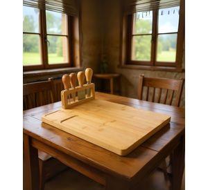Tabla Picar Queso Embutido Utensilio Soporte Funcional Jhn