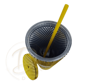 Vaso Mug Tublr Stud Botella Motivacional Vaso con Bombilla Dorado