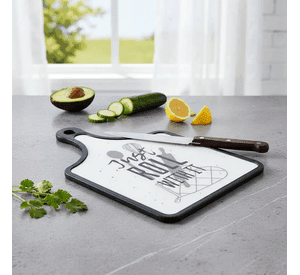 Tabla De Picar Plastica Con Mango 30x19 Cm Estampado