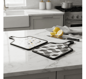 Tabla De Picar Plastica Con Mango 30x19 Cm Estampado