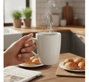 Set X6 Taz n de Cer mica Blanco para Sublimaci n Taza Caf