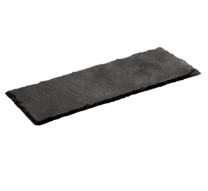Tabla Piedra Pizarra Presentación Plato Rectangular 30x11cm Lisa Negro
