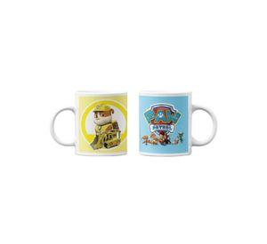 Tazones tazas blancas Rubble Grua Paw Patrol